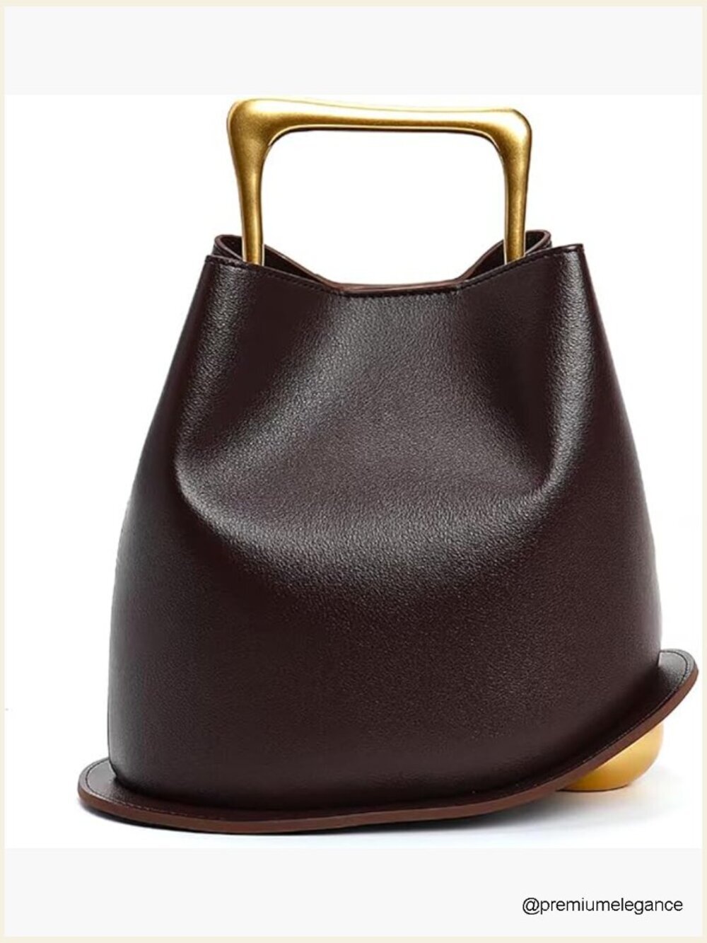 Vintage Cowboy Hat Bucket Bag - Leather Crossbody Purse